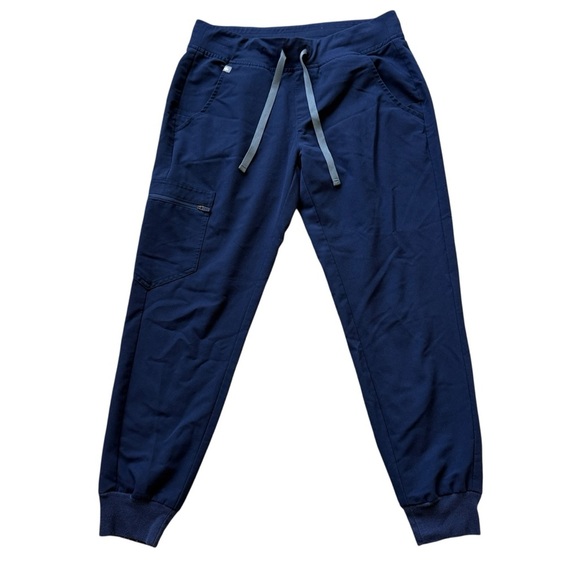 Figs Pants - FIGS Zamora Jogger Scrub Pants Women’s S Sapphire Blue Workwear Tapered Stretch
